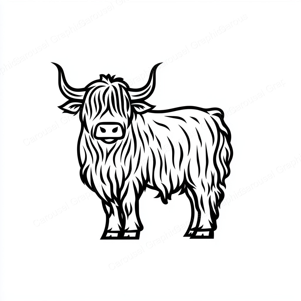 Highland Cow Vector Graphic preview
