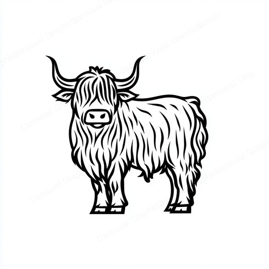 Highland Cow Vector Graphic preview