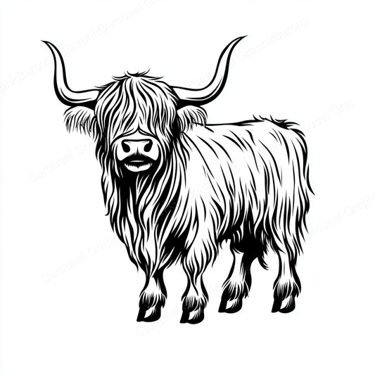 Highland Cow Vector Graphic preview