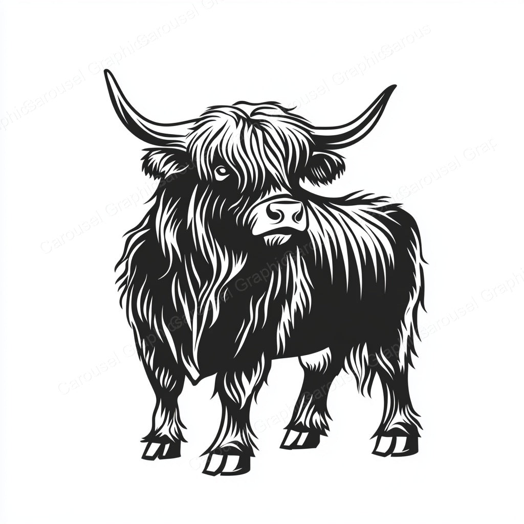 Highland Cow Vector Graphic preview