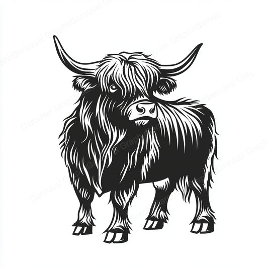 Highland Cow Vector Graphic preview