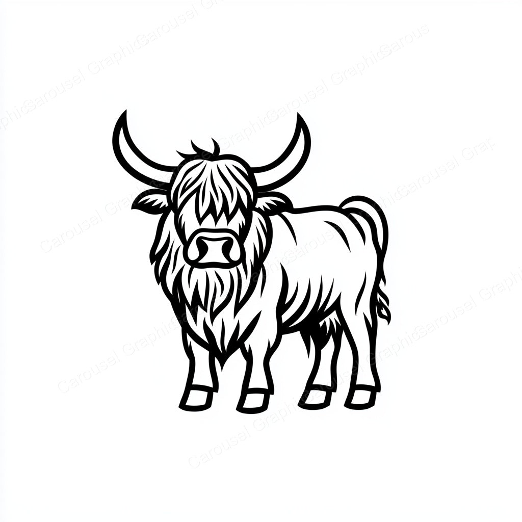 Highland Cow Vector Graphic preview