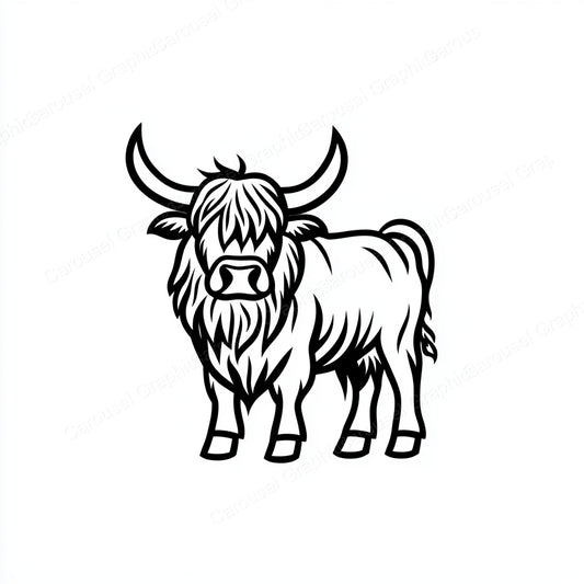 Highland Cow Vector Graphic preview