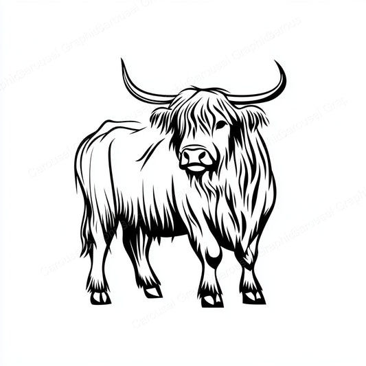 Highland Cow Vector Graphic preview