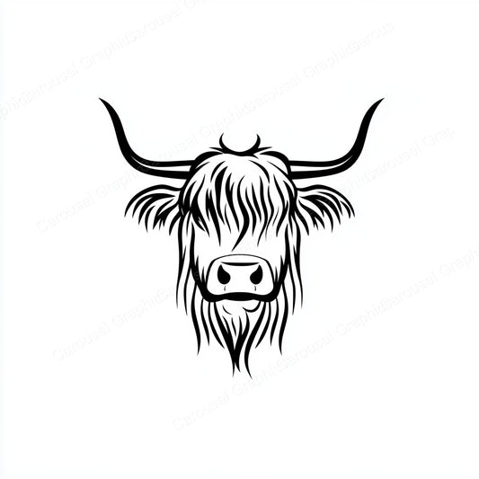 Highland Cow Vector Graphic preview