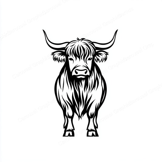 Highland Cow Vector Graphic preview