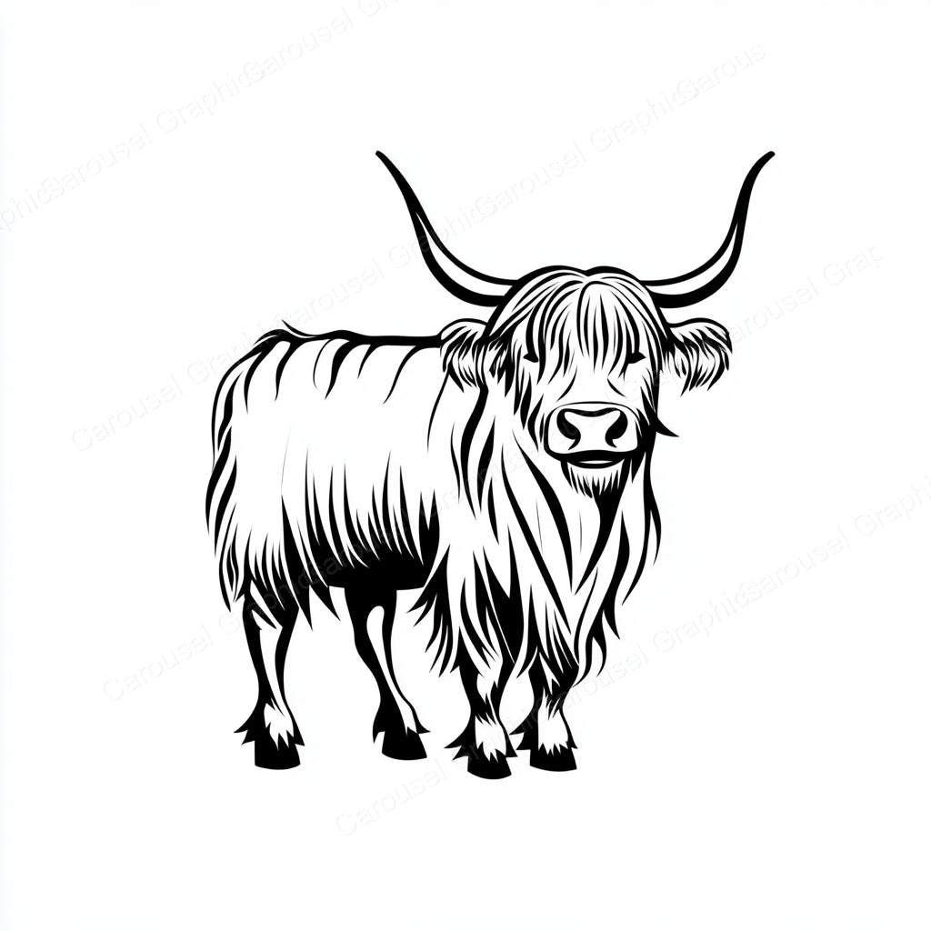 Highland Cow Vector Graphic preview