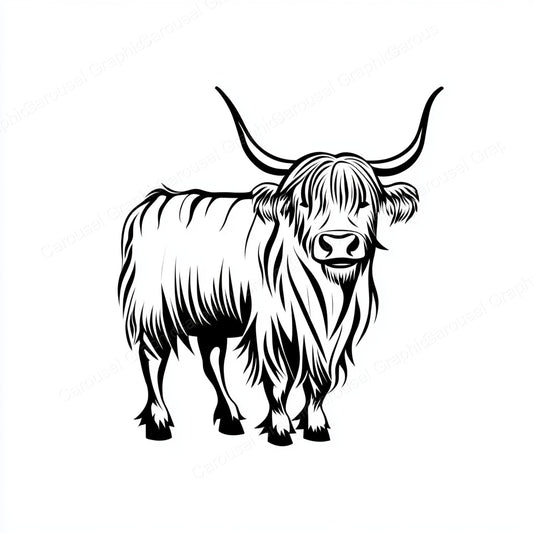 Highland Cow Vector Graphic preview
