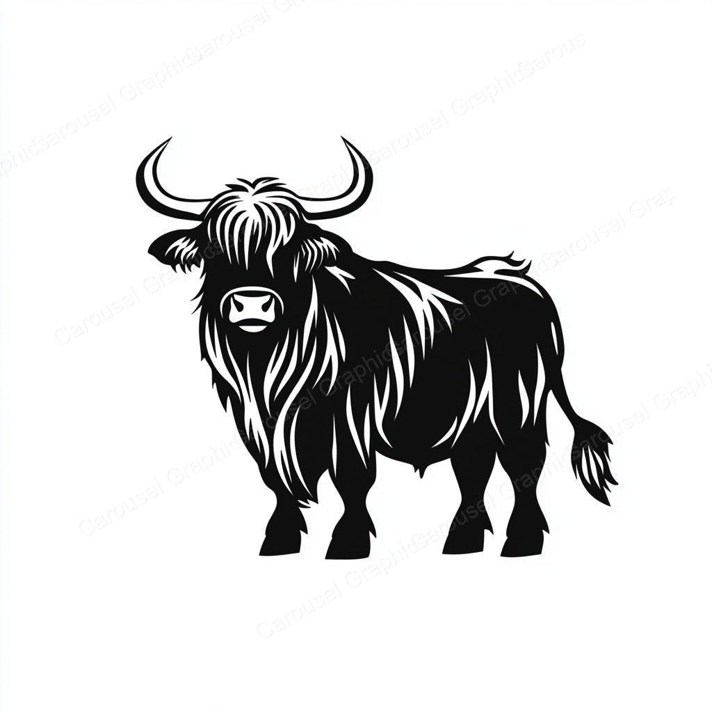 Highland Cow Vector Graphic preview