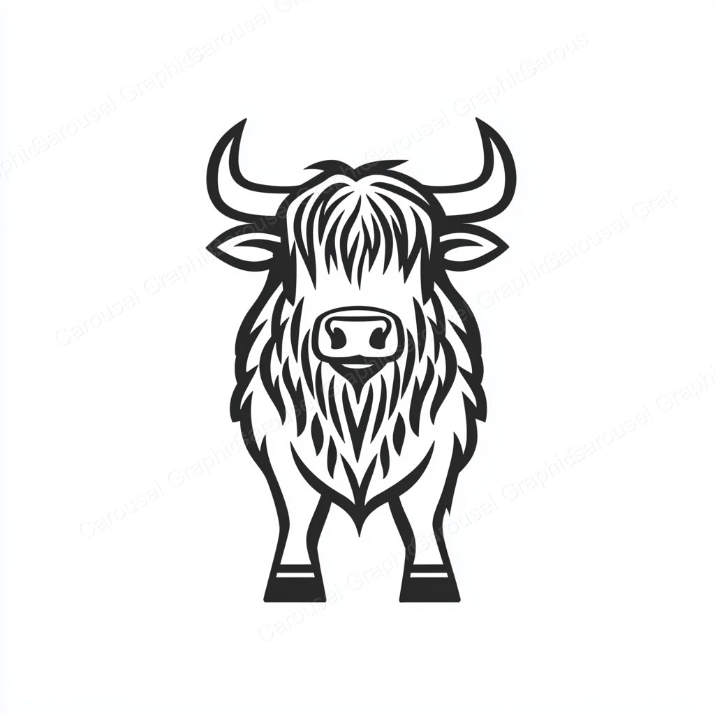 Highland Cow Vector Graphic preview