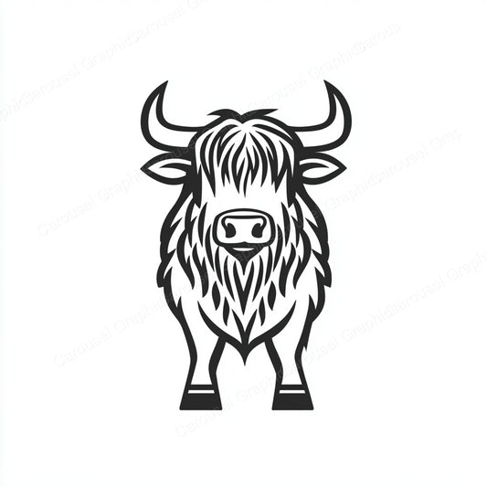 Highland Cow Vector Graphic preview