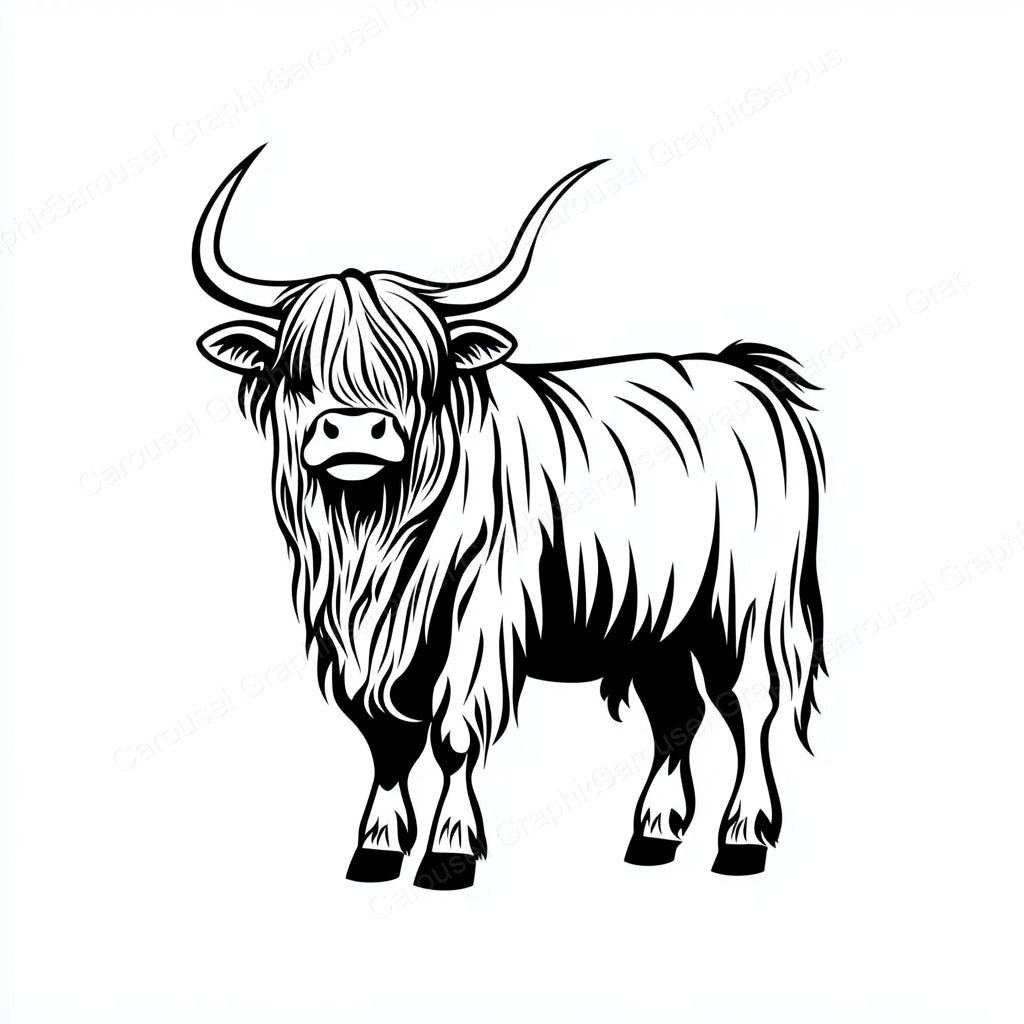 Highland Cow Vector Graphic preview