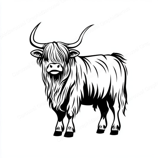 Highland Cow Vector Graphic preview