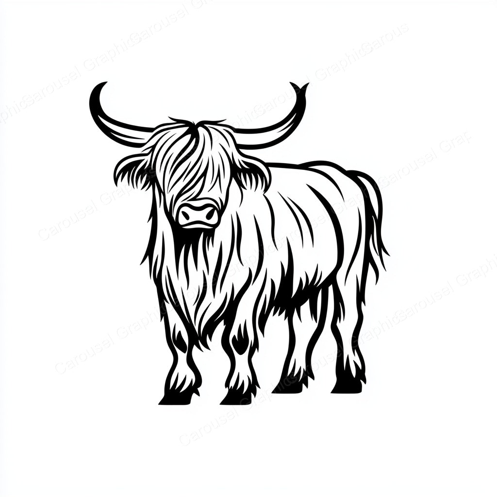 Highland Cow Vector Graphic preview