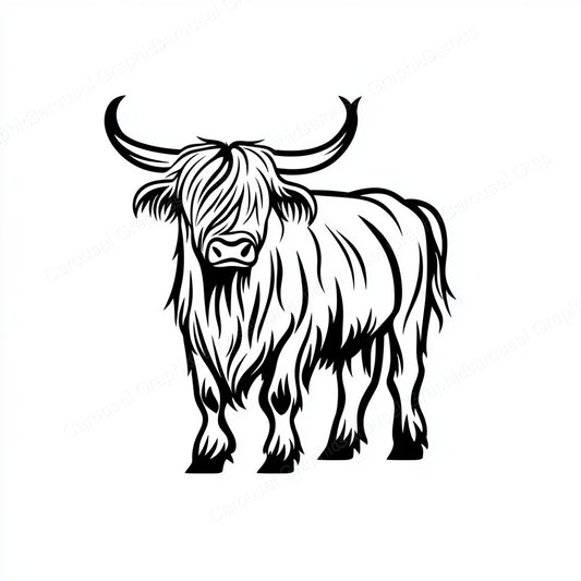 Highland Cow Vector Graphic preview