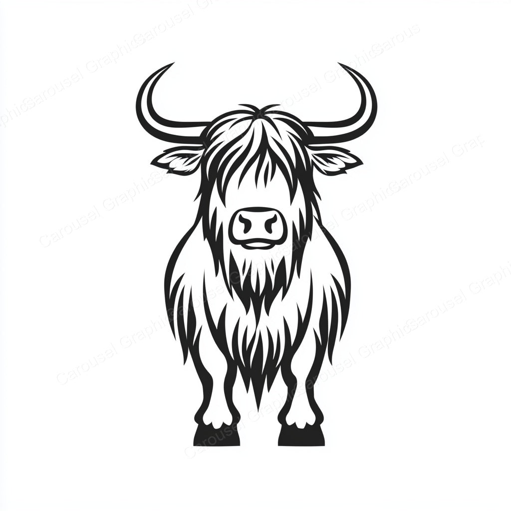 Highland Cow Vector Graphic preview