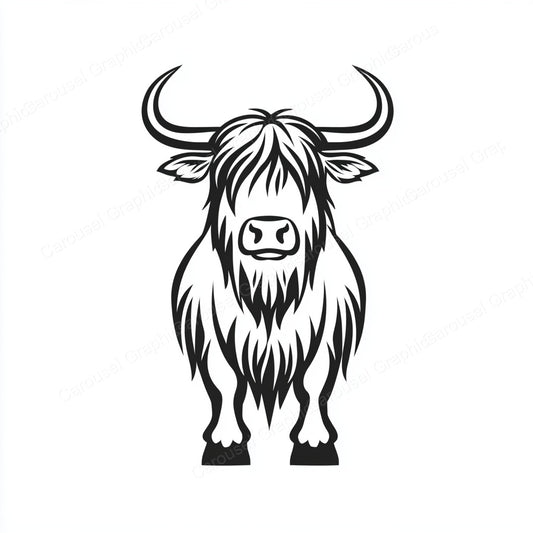 Highland Cow Vector Graphic preview