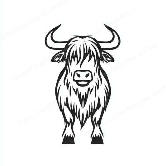 Highland Cow Vector Graphic preview