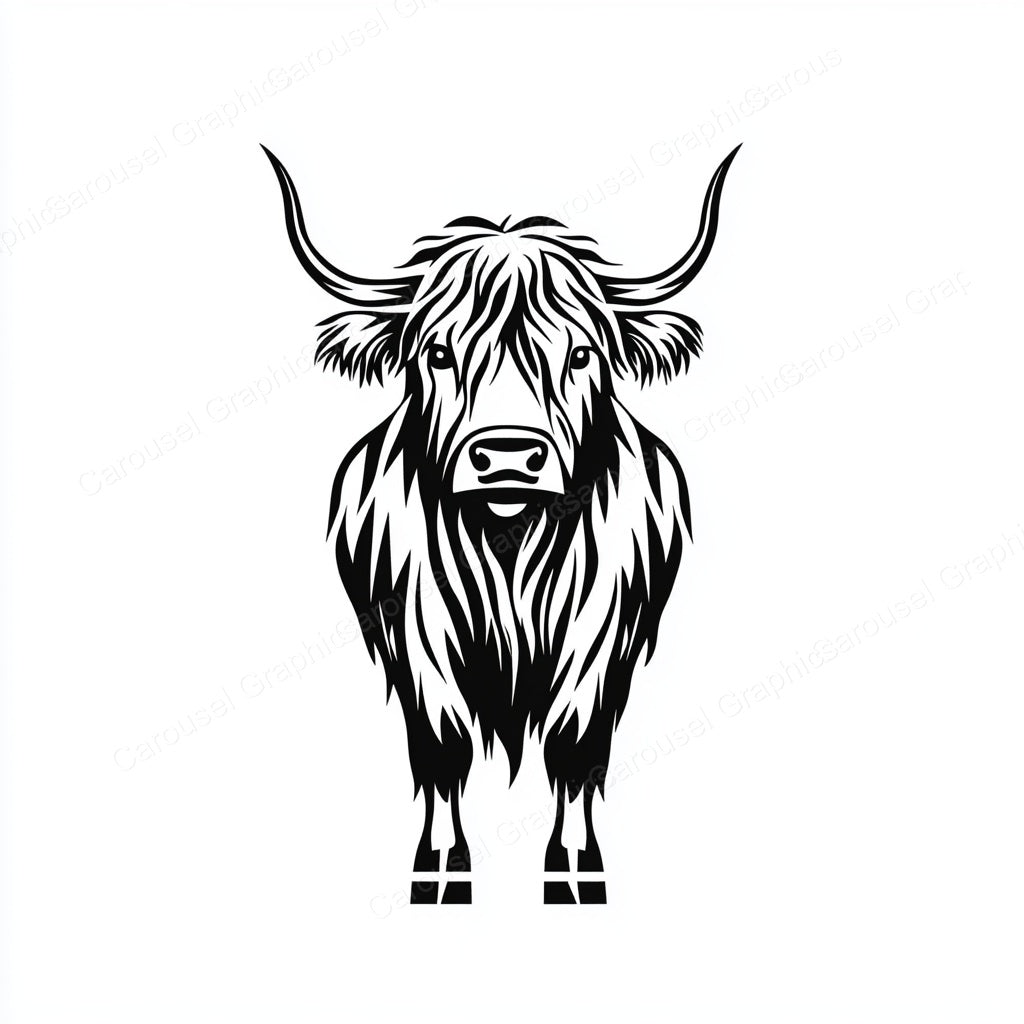 Highland Cow Vector Graphic preview