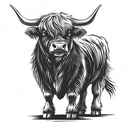 Highland Cow Vector Graphic preview
