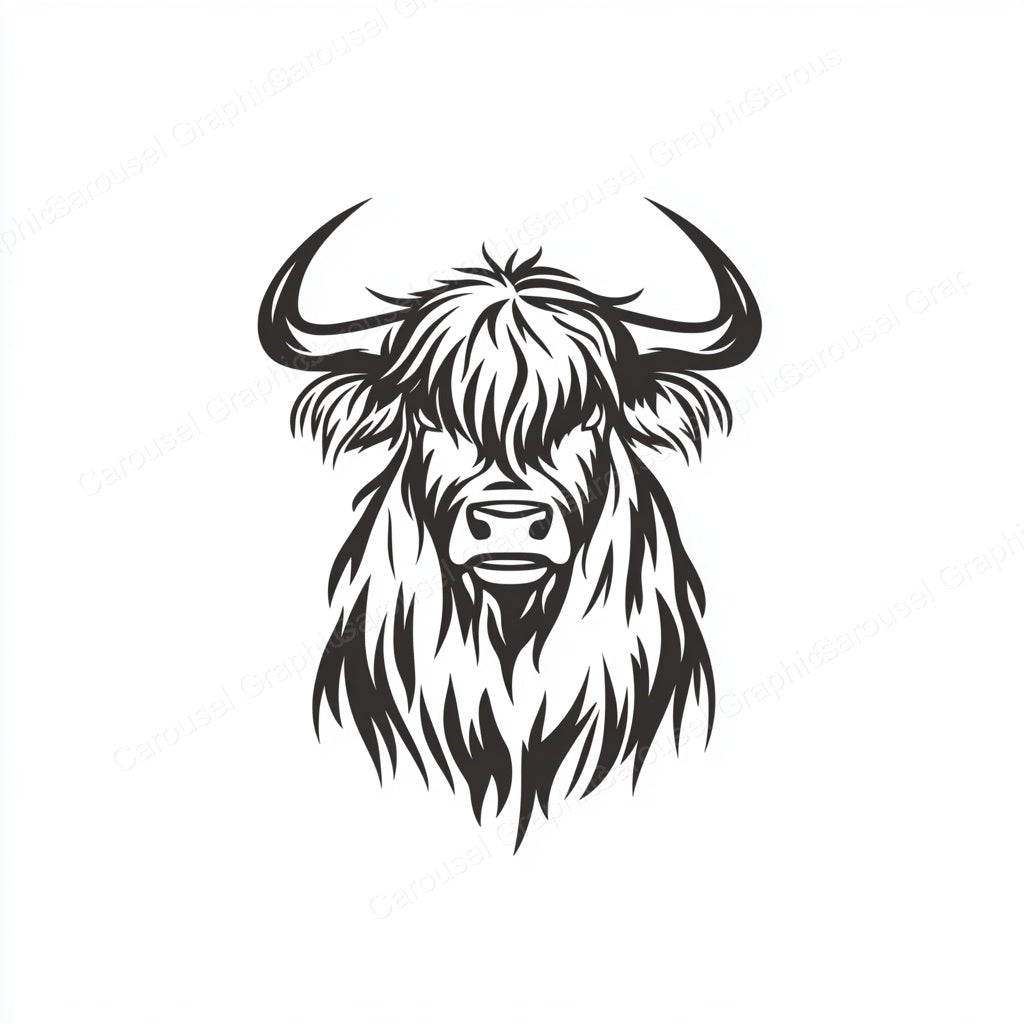 Highland Cow Vector Graphic preview