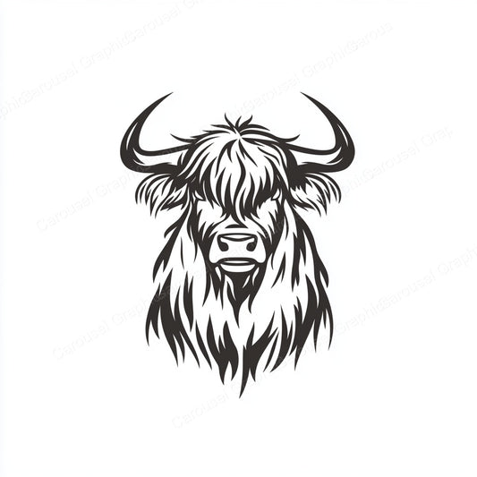 Highland Cow Vector Graphic preview