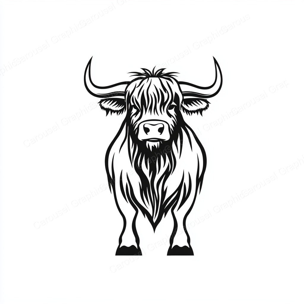 Highland Cow Vector Graphic preview