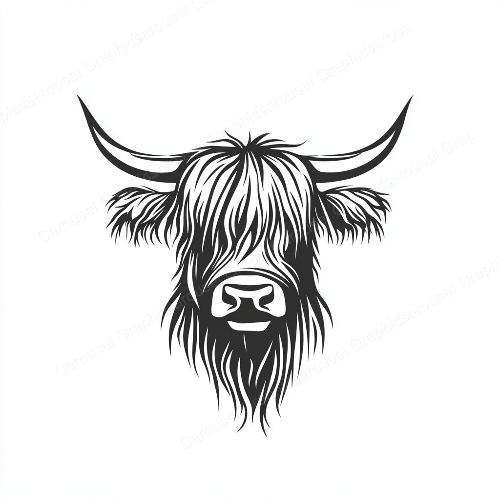 Highland Cow Vector Graphic preview