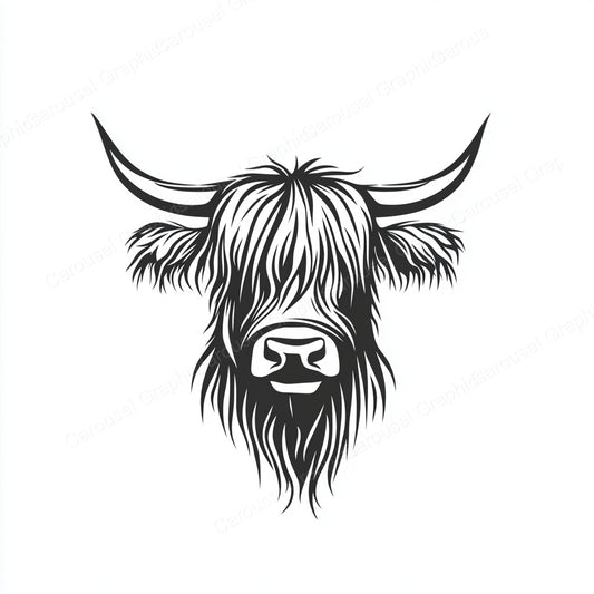 Highland Cow Vector Graphic preview