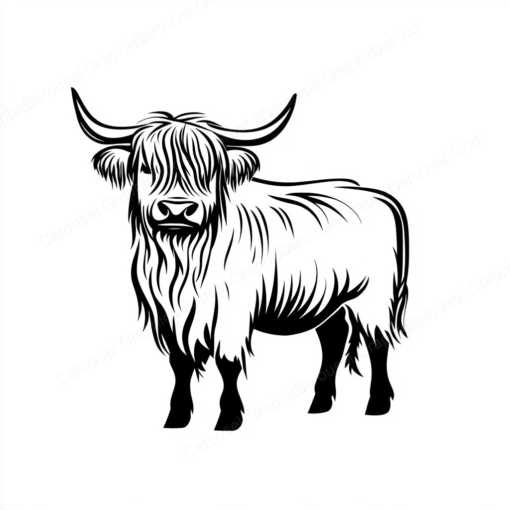 Highland Cow Vector Graphic preview