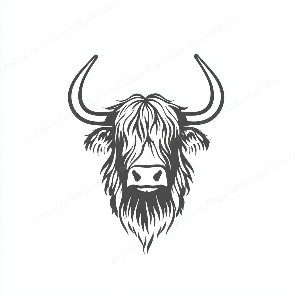 Highland Cow Vector Graphic preview