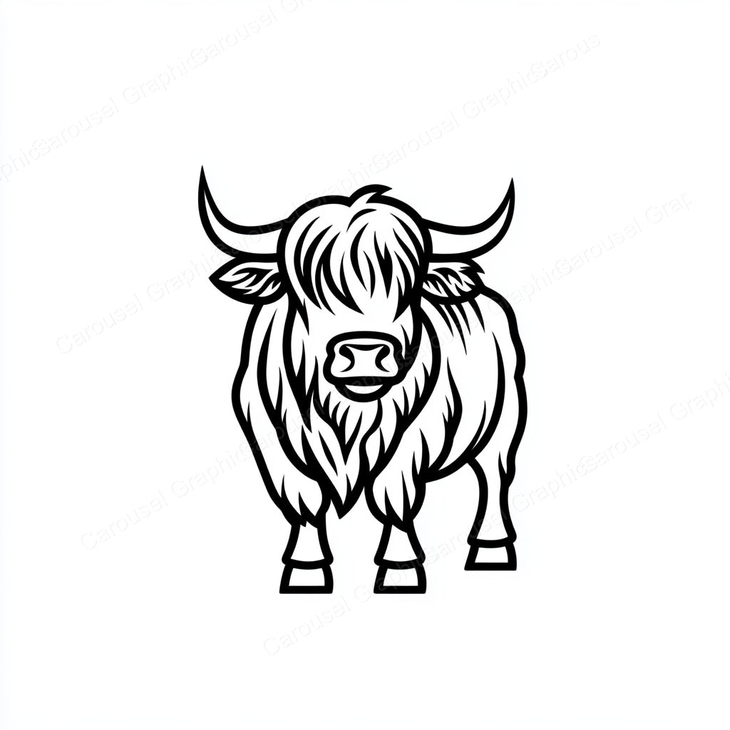 Highland Cow Vector Graphic preview