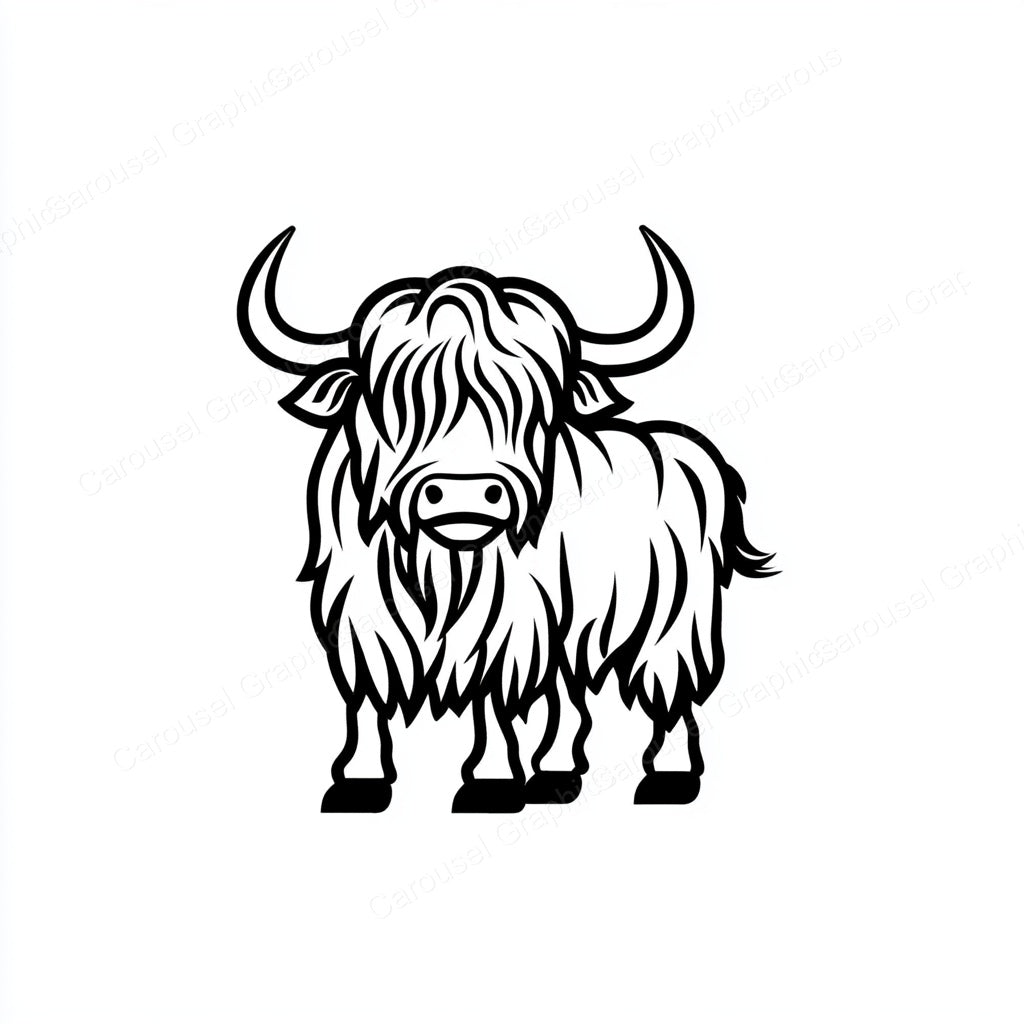 Highland Cow Vector Graphic preview
