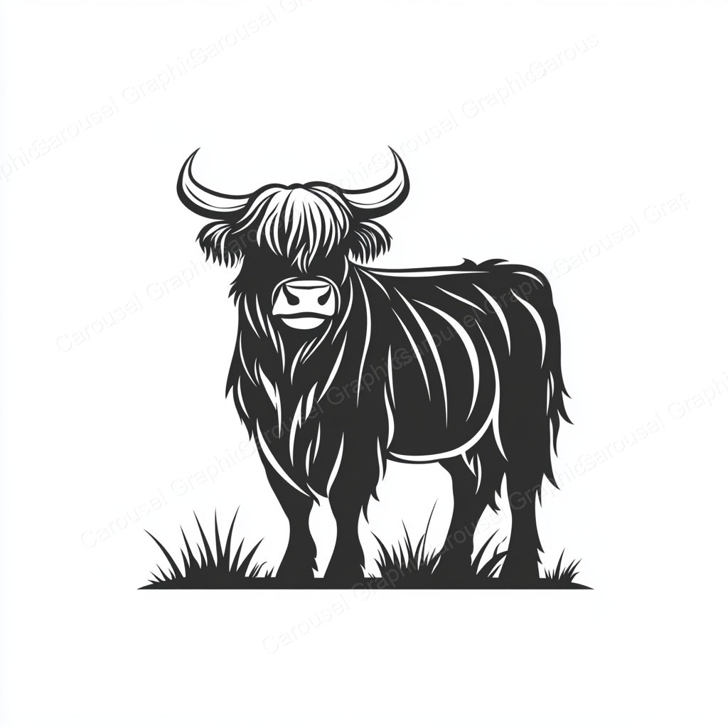 Highland Cow Vector Graphic preview
