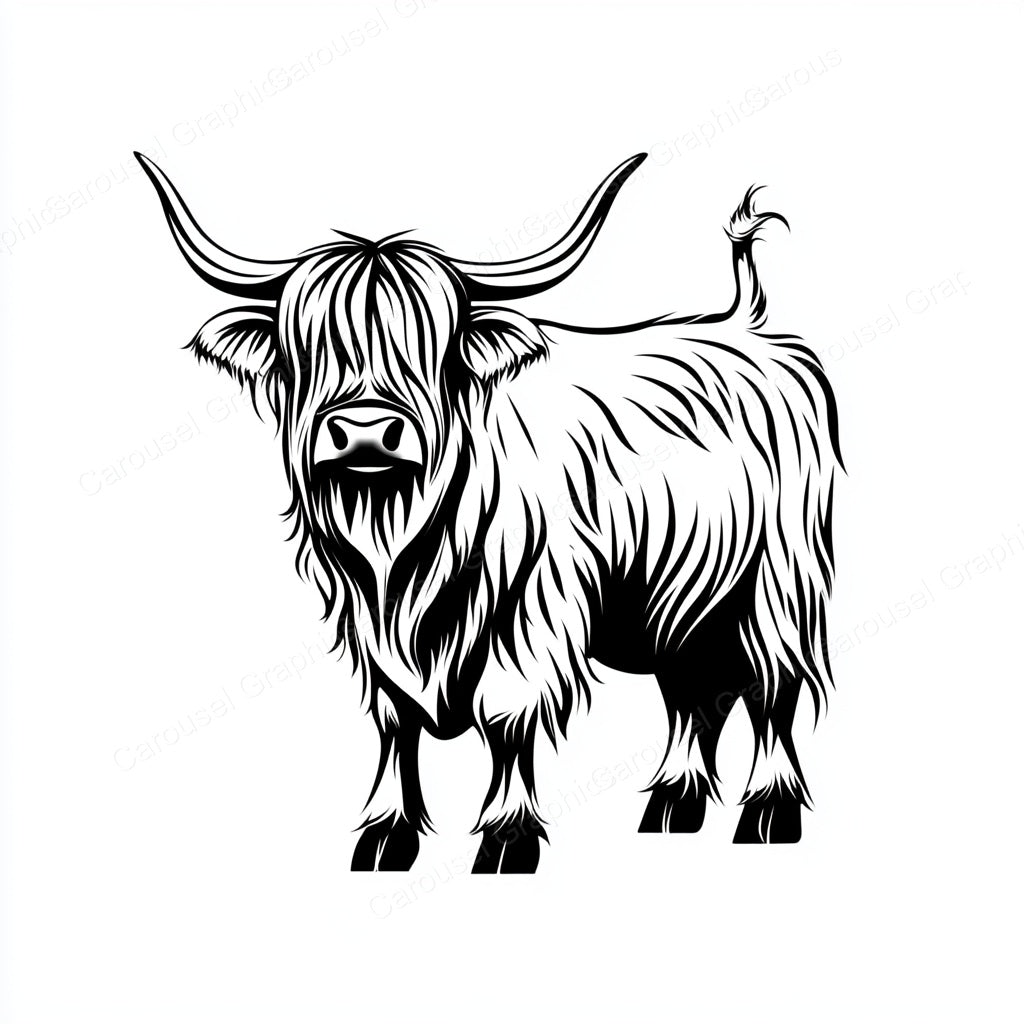 Highland Cow Vector Graphic preview