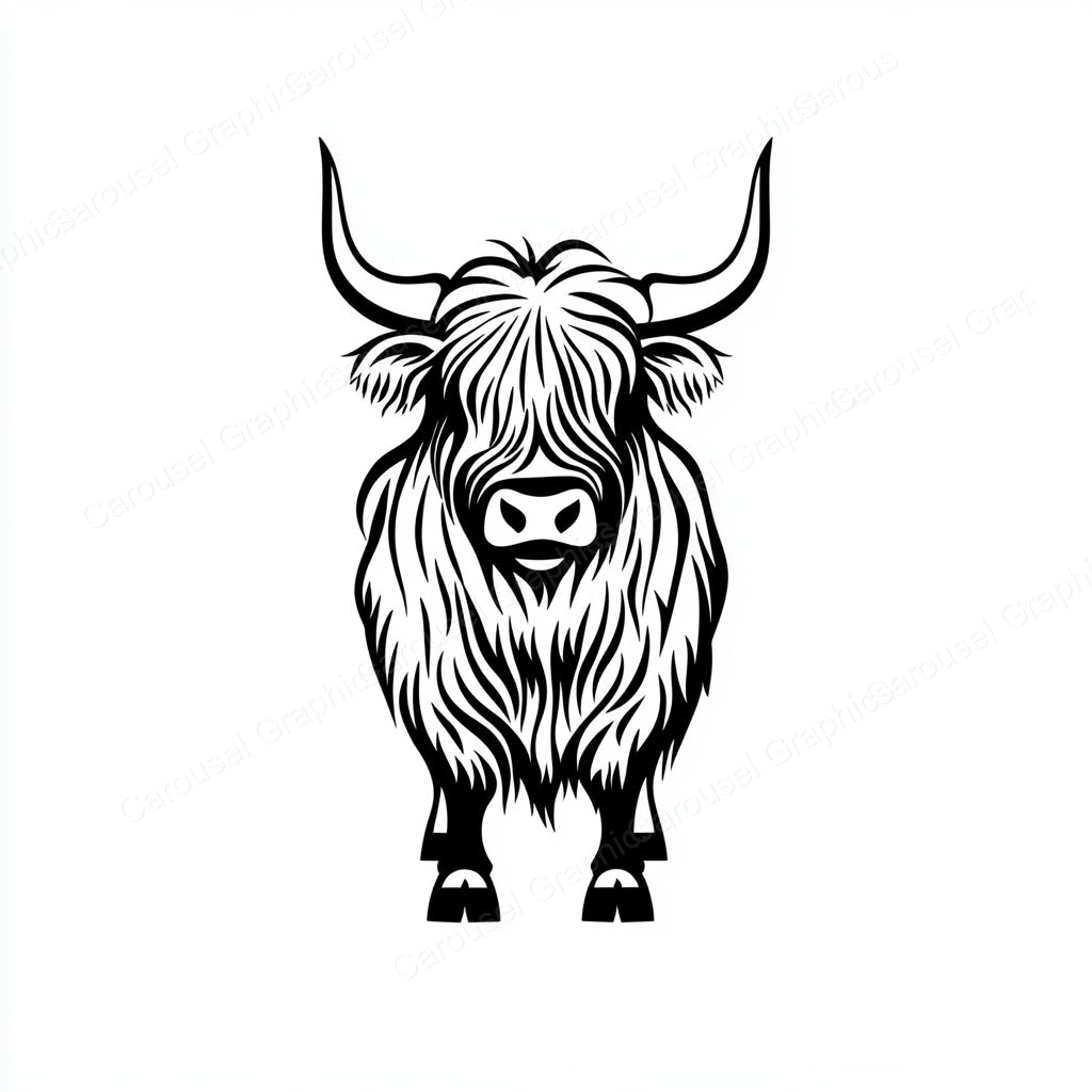 Highland Cow Vector Graphic preview