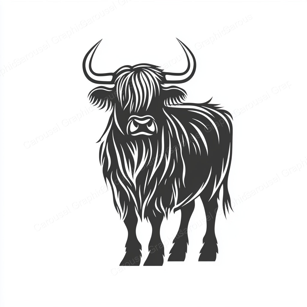 Highland Cow Vector Graphic preview