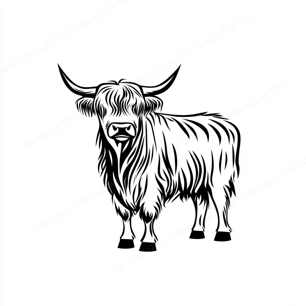 Highland Cow Vector Graphic preview