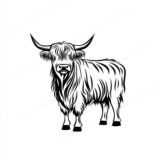 Highland Cow Vector Graphic preview
