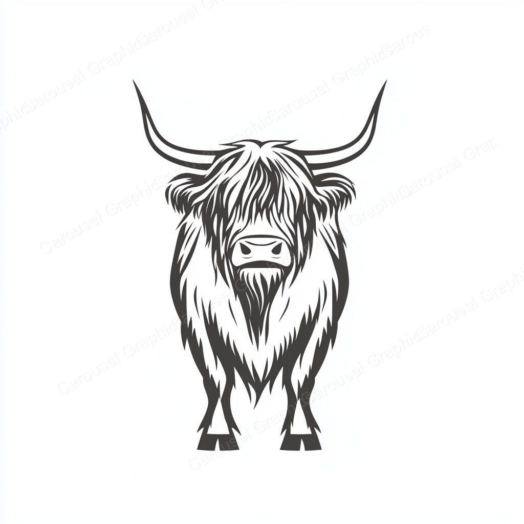 Highland Cow Vector Graphic preview