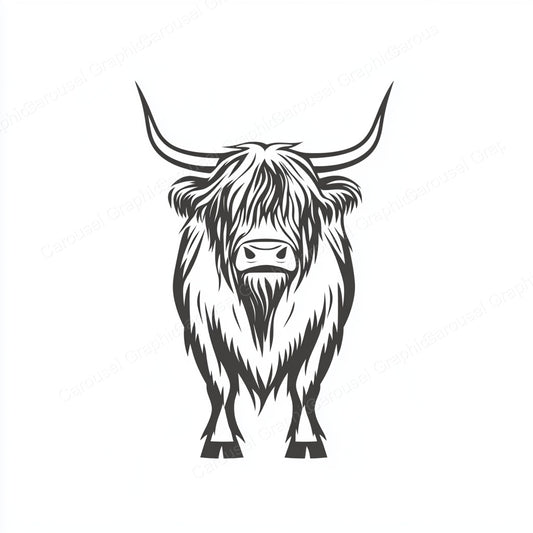 Highland Cow Vector Graphic preview
