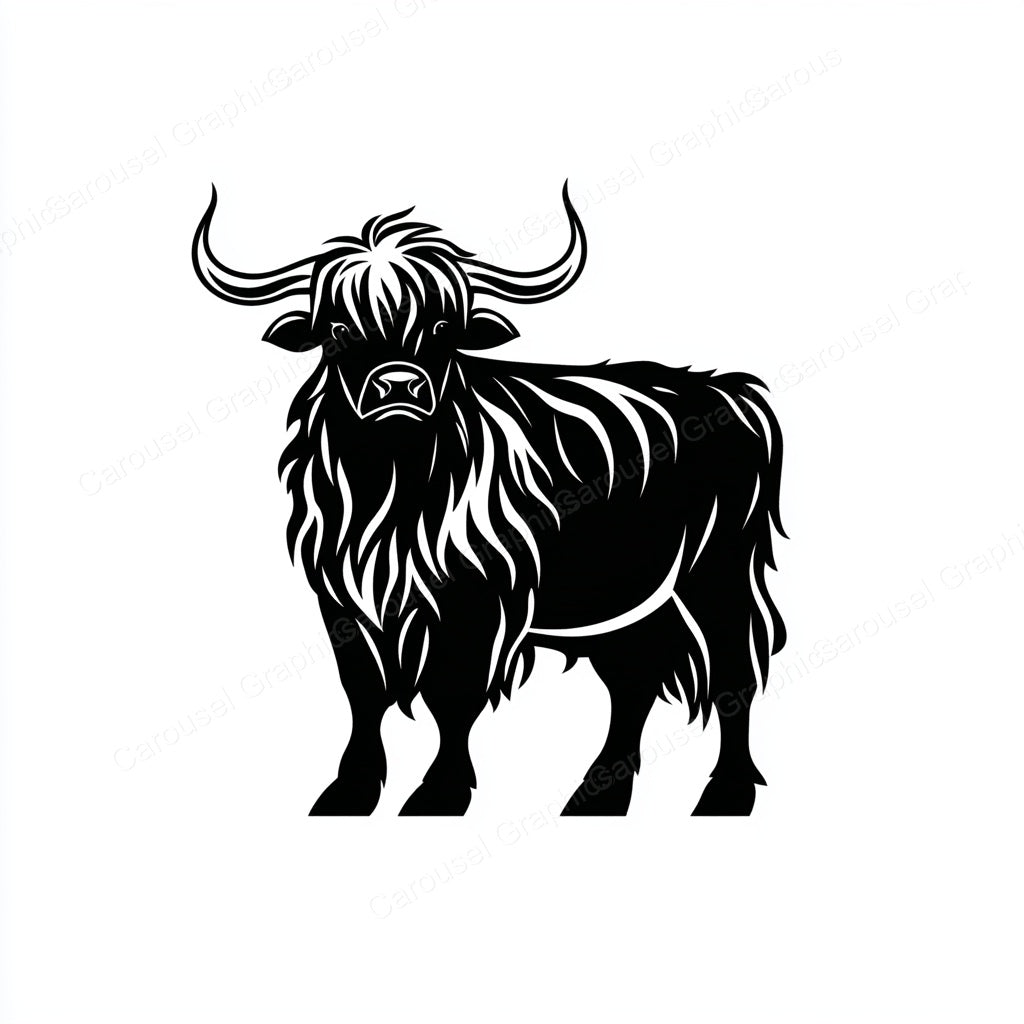 Highland Cow Vector Graphic preview