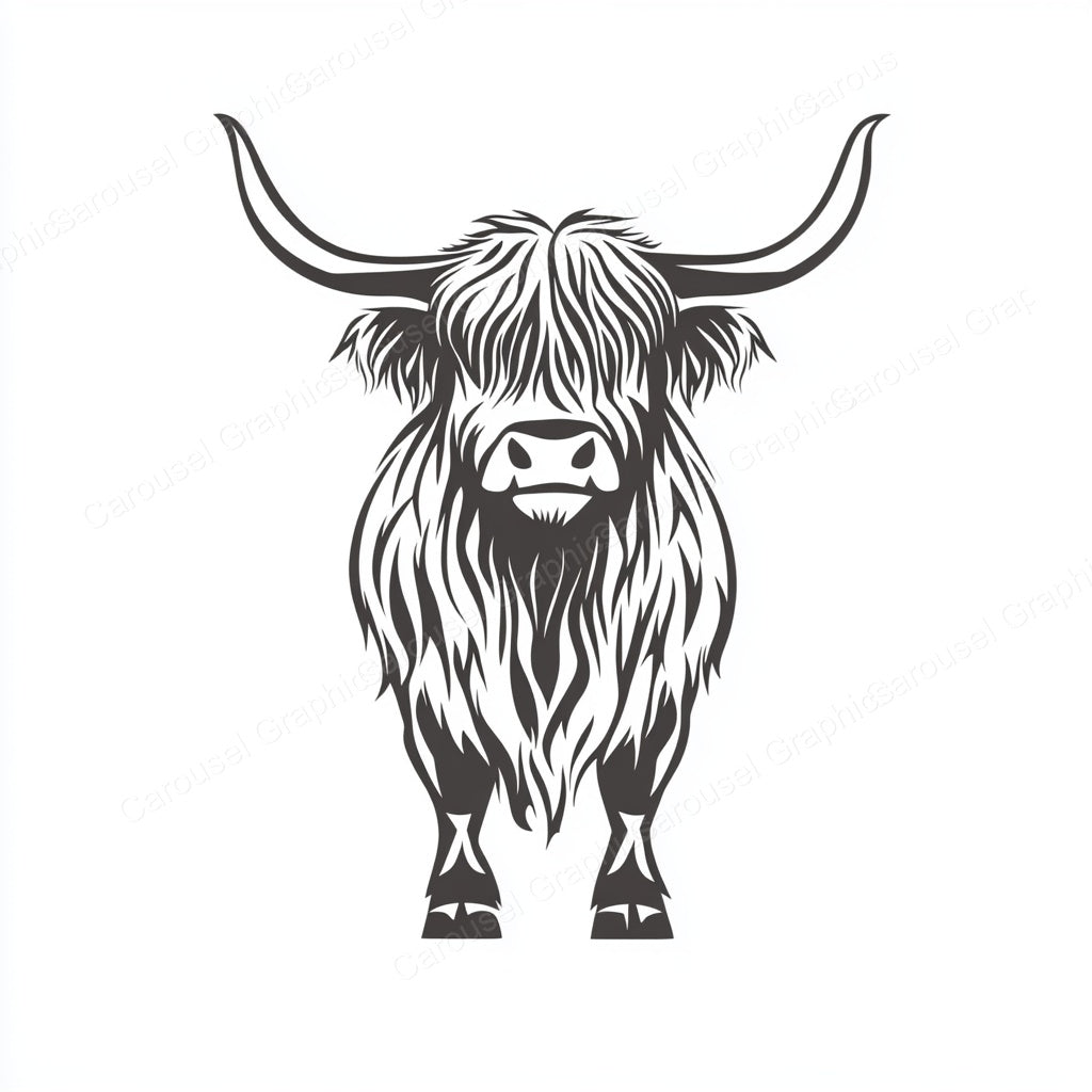 Highland Cow Vector Graphic preview