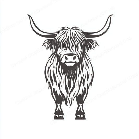 Highland Cow Vector Graphic preview