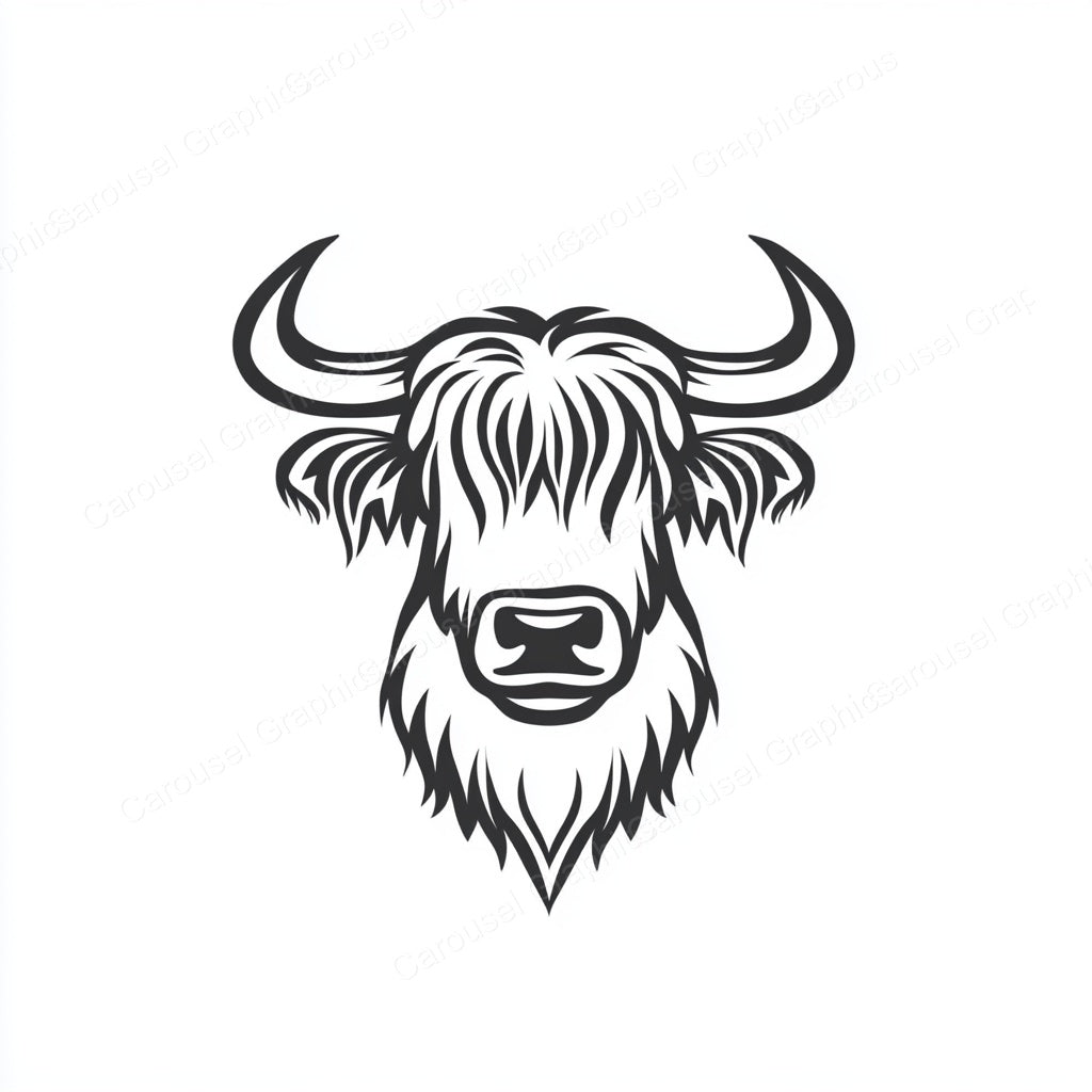 Highland Cow Vector Graphic preview