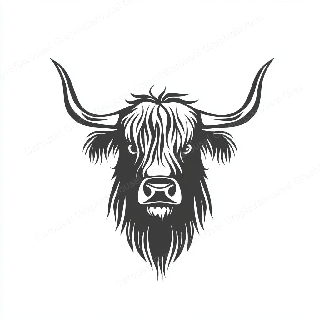 Highland Cow Vector Graphic preview
