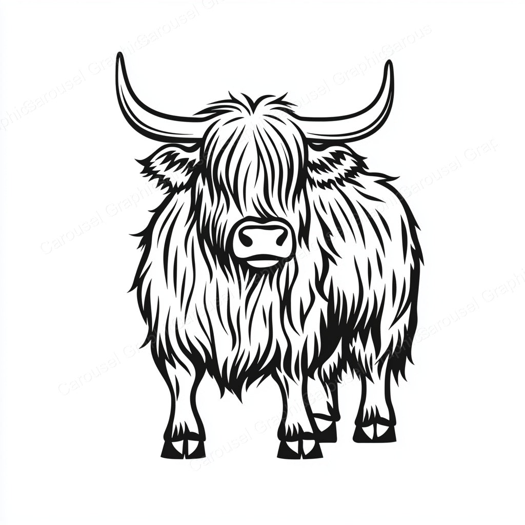 Highland Cow Vector Graphic preview