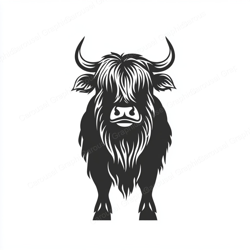 Highland Cow Vector Graphic preview
