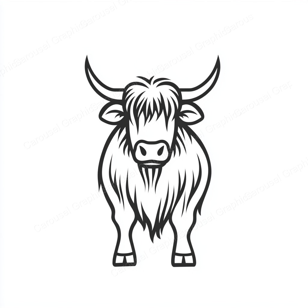 Highland Cow Vector Graphic preview