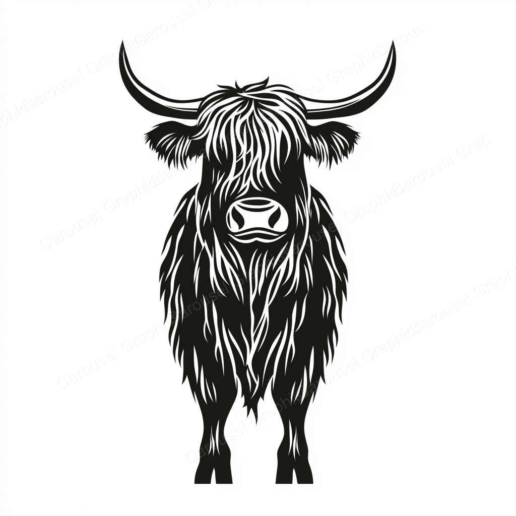 Highland Cow Vector Graphic preview